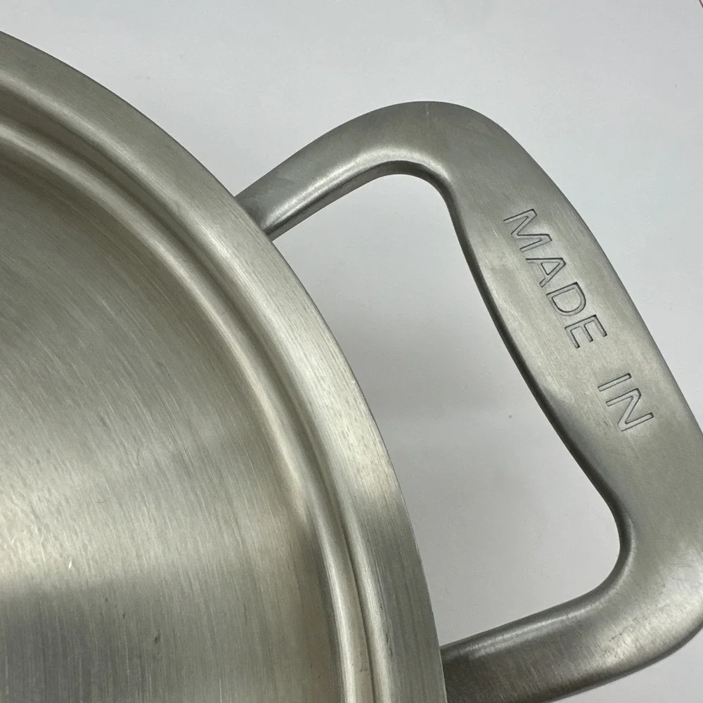 Made In 2 PIECE Stainless Clad Kadai With Lid Stainless Steel New